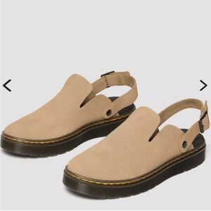 Dr. Martens Carlson Slingback Mules in Savannah Tan Suede 10 NEW